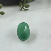 5.20 CT Dyed Green Chalcedony Oval Faceted Loose Gemstone 12x9mm