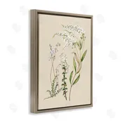1x | Curving White Wildflower Study Wall Art
