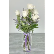 1/2 Dozen White Roses