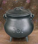 7″ Triple Moon Cast Iron Cauldron