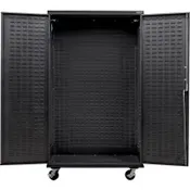 Global Industrial&trade; Configurable Mobile Charging Cabinet, 48"W x 24"D x 85"H, Black
