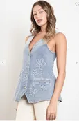 Flower Point Stitch Vest