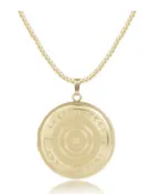 15" Choker Beaded - Classic Gold 2mm - Cherish Large Gold Locket