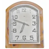 Agate Art Deco Desk Clock by Asprey
