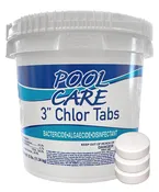 50 lbs Jumbo 3 Inch Tab Swimming Pool Chlorine - 99% Trichloro-S-Triazinetrione Tablet Long Lasting Tabs