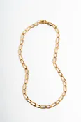 14K 18" Elegant Curb Chain Necklace