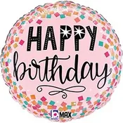18" CONFETTI PINK BALLOON — Flor De Monterey