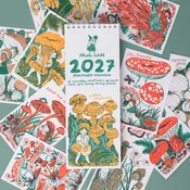 2027 Gnomes & Mushrooms Postcard Wall Calendar