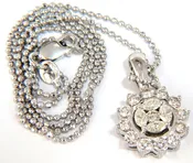 1.00CT NATURAL DIAMONDS MARQUISE CLUSTER HALO PENDANT BALL CHAIN NECKLACE
