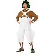 Adult Willy Wonka and the Chocolate Factory Oompa Loompa Costume - Deluxe