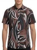 Abstract Print 4 Way Stretch Short Sleeve Shirt