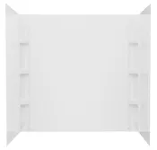 54x27x58 Bathtub Surround Wall 5 Pieces ABS / Acrylic (Lyons) Glue Up Surround
