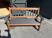 GARDEN BENCH- SMOKE GRAY ON ANTIQUE MAHOGANY