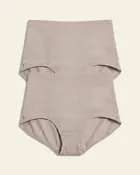 2-Pack Firm Compression Postpartum Panties with Adjustable Belly Wrap