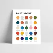 Baltimore Color Palette Print