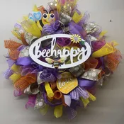 Spring Bee Happy Wreath