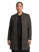 Plus Stand Collar Topper, Knit Jacquard