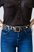APBL OCO Leopard Belt with Gold Buckle
