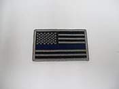 American Flag Blue Line Patch 3-3/8" x 2"