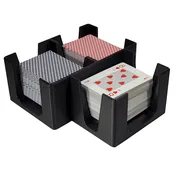 9-Deck Playing Card Tray: Canasta, Hand & Foot, Samba - Made in USA