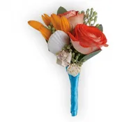 Sunset Magic Boutonniere - by Collene's Crafts-N-Flowers