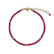 18k Ruby and Gold Bead Bracelet