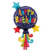 Happy Birthday Streamer Balloon 40"