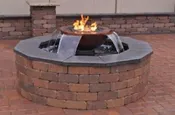 HPC Evolution 360 Fire and Water Feature-  Copper 4-Scupper Water Effect,  Electronic Ignition Fire,  Gas- WB52R-TEMP4 EI