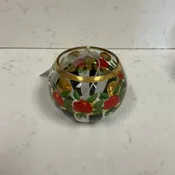3" Mackenzie-Childs Rose Globe Votive Holder