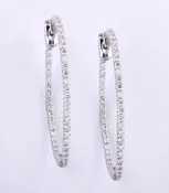 1.80ct tw Diamond Hoop In-n-Out Earrings - Large