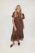 Autumn Affair Eyelet Midi Dress
