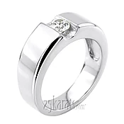 0.75 ct. Solitaire Diamond Men's Ring 3