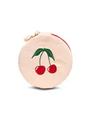 Cherries Velvet Jewelry Zip Case / Organizer