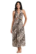 Animal Print Halter Maxi Dress
