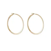1 1/2” Gold Skinny Hoop Earrings