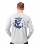 Blue Marlin Circle Performance Long Sleeve Technical Cotton