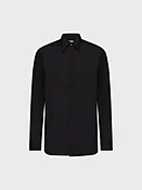 Camicia slim in cotone nera