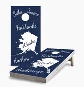 Alaska State Pride Cornhole Game Set | Board &amp; Bags