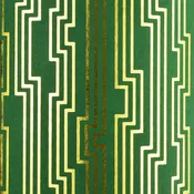 Art Deco Green/Gold Foil Gift Wrap