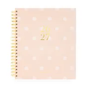 2026-2027 Rose Dot Large Weekly Monthly Spiral Academic Planner