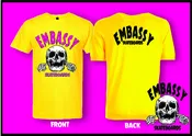 “Hear No Evil” Tee Shirt PINK on YELLOW