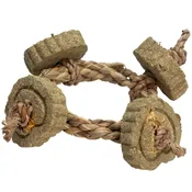 A&E 4-Way Circle Rope Hay Small Animal Chew Toy