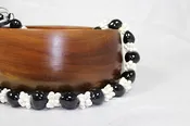 Black Kukui (koo-koo-wee) Nut Deluxe with White Shells