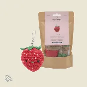 Hardicraft Strawberry Bag Charm Crochet Kit | DIY Cotton Amigurumi Kit