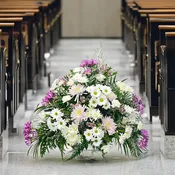 Lavender & White Sympathy Basket