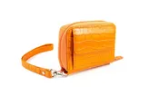 Cash Card Coin Accordion RFID Clutch with Wristlet (Croco)