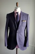Char-Navy Worsted Suit