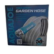 Aqua Joe 50ft Fiberjacket Lightweight Garden Hose - 600 PSI, 1/2" ID