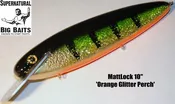 MattLock 10" Standard Orange Glitter Perch