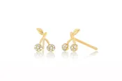 14ky Diamond Mini Cherry Stud